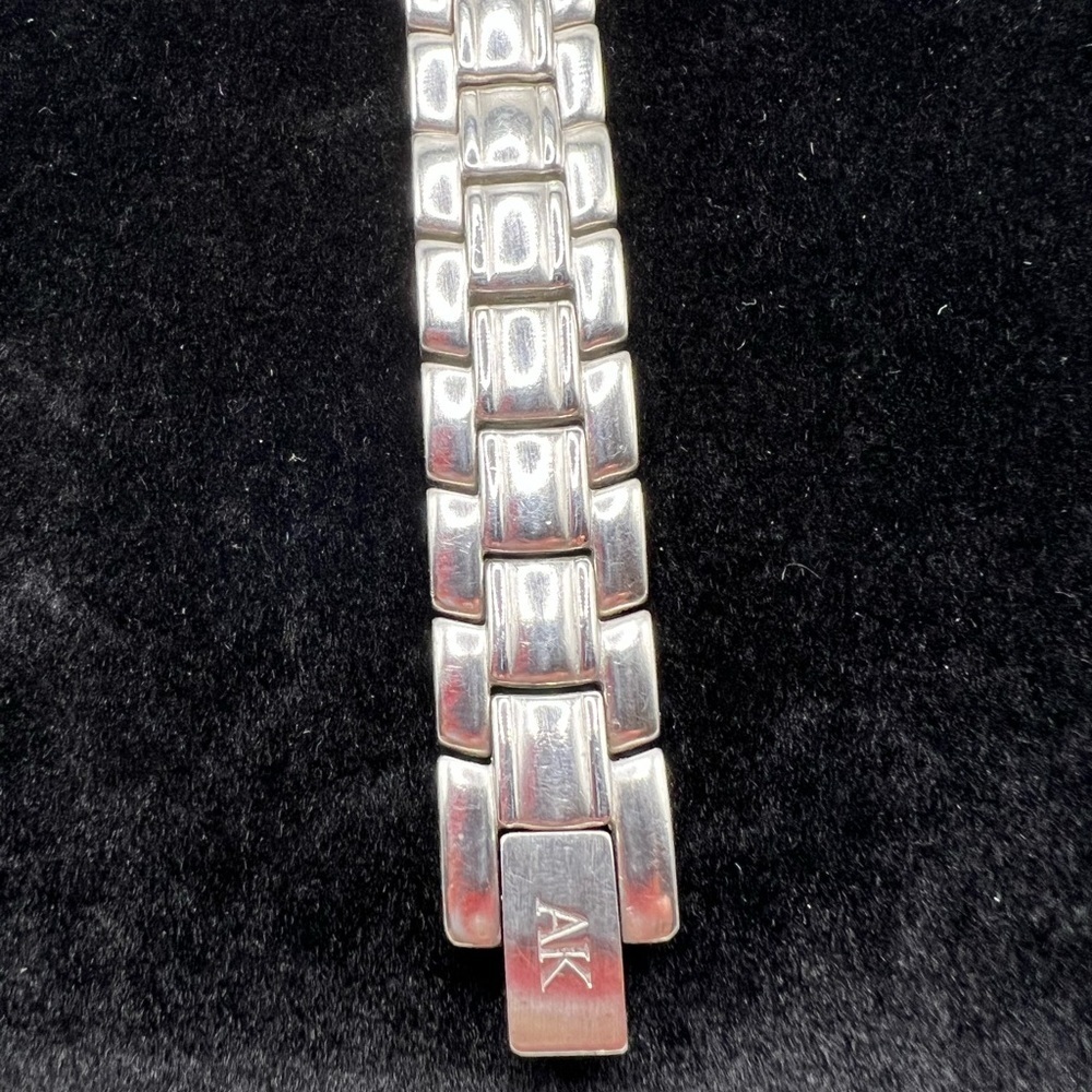 Anne Klein Silver Tone Bracelet Watch Date Display Needs Battery - Picture 4 of 4